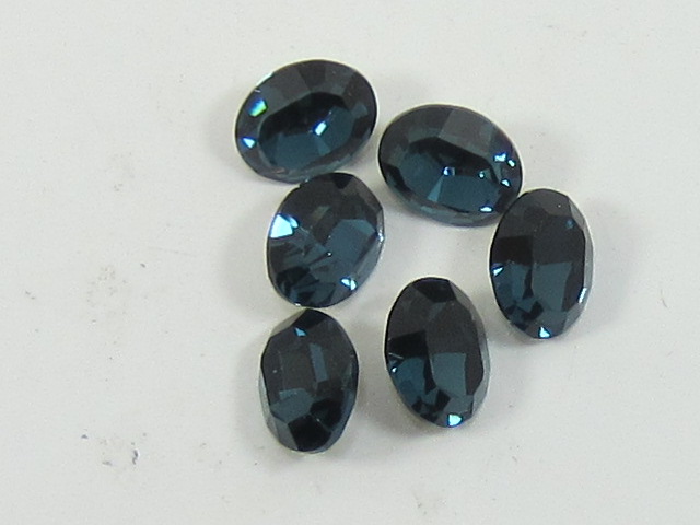 10x8mm OVAL 12Pcs. MONTANA POINTED BACK European Rhinestones